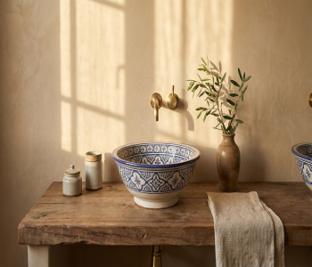 Moroccan Sinks 101: How to Transform Your Bathroom with Fes Ceramics (Size & Style Guide)